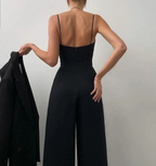 Women's Flowy Wide Leg Jumpsuit – Sleeveless Formal Occasion Jumpsuit