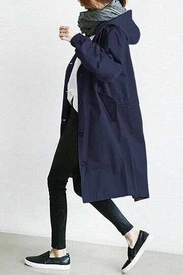 Alanah | Hooded Long Trench Coat