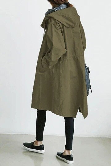 Alanah | Hooded Long Trench Coat