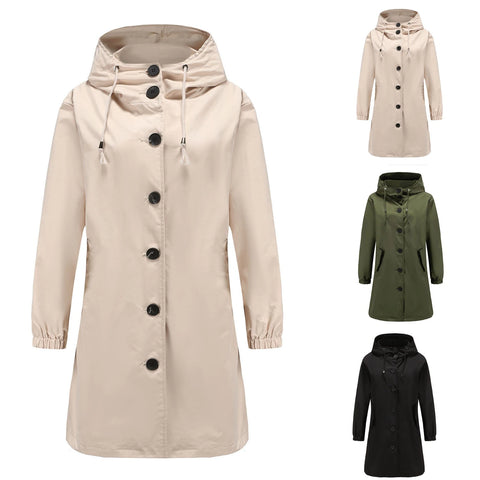 Alanah | Hooded Long Trench Coat