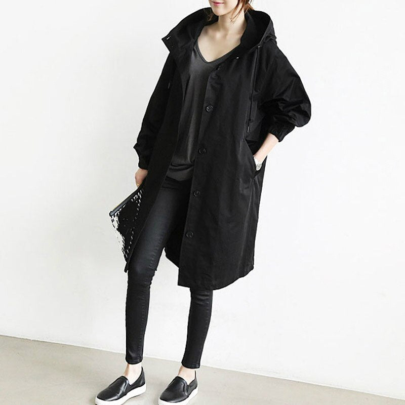 Alanah | Hooded Long Trench Coat