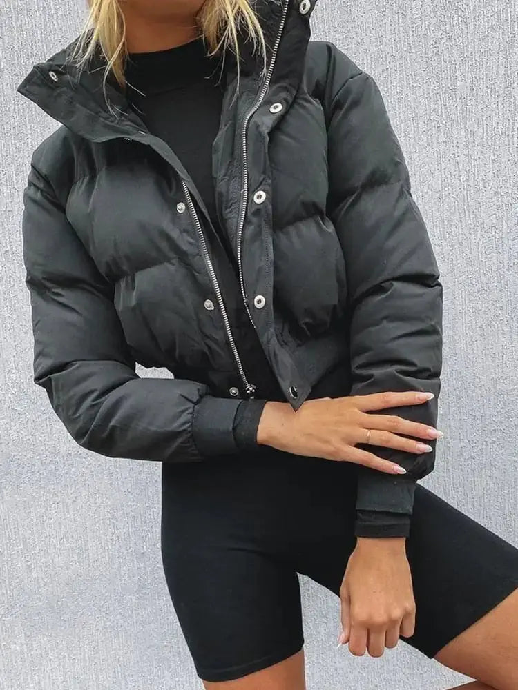 Women's Short Puffer Jacket – Boxy Quilted Jacket