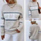 Women's Vintage Autumn Sweater – Classic Long Sleeve Knit Sweater