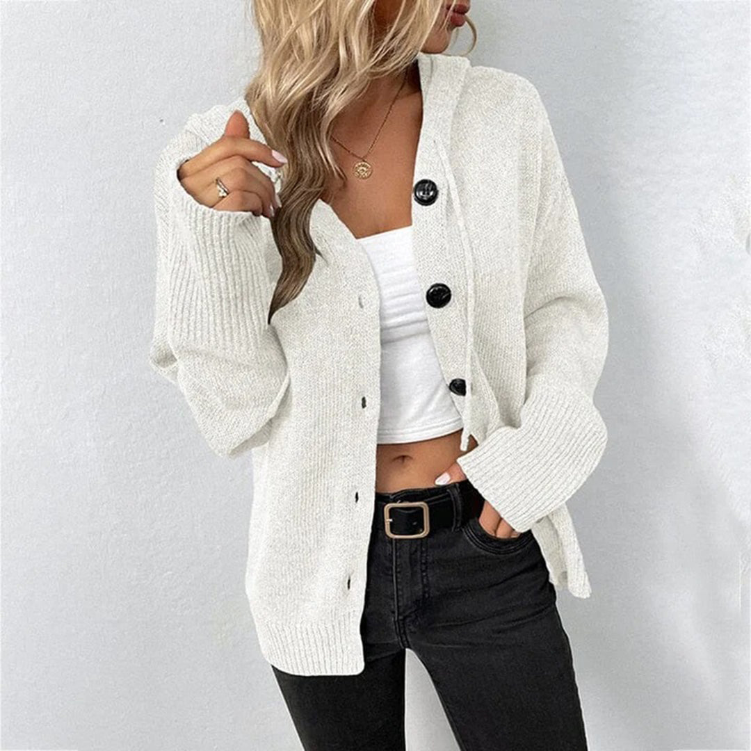 Women's Long Sleeve Button Cardigan – Classic Knit Cardigan