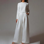 Women's Relaxed Palazzo Set – Matching Top & Wide Leg Occasion Pants Set