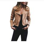 Women's Faux Suede Moto Jacket – Cropped Biker Jacket
