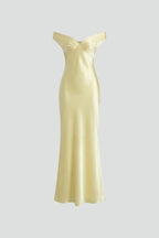 Women's Off-Shoulder Maxi Gown – Flowy Formal Evening Dress