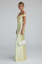 Women's Off-Shoulder Maxi Gown – Flowy Formal Evening Dress