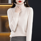 Women's Winter Turtleneck Sweater – Classic Roll Neck Knit Sweater