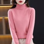 Women's Winter Turtleneck Sweater – Classic Roll Neck Knit Sweater