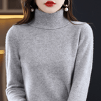 Women's Winter Turtleneck Sweater – Classic Roll Neck Knit Sweater