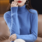 Women's Winter Turtleneck Sweater – Classic Roll Neck Knit Sweater