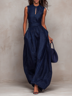 Women's High Neck Wide Leg Jumpsuit – Flowy Formal Occasion Jumpsuit