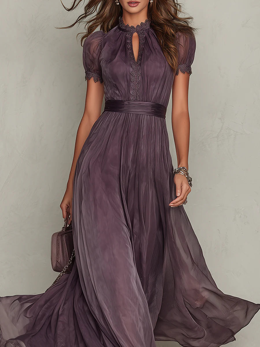 Women's Vintage V-Neck Summer Dress – Flowy Day Dress