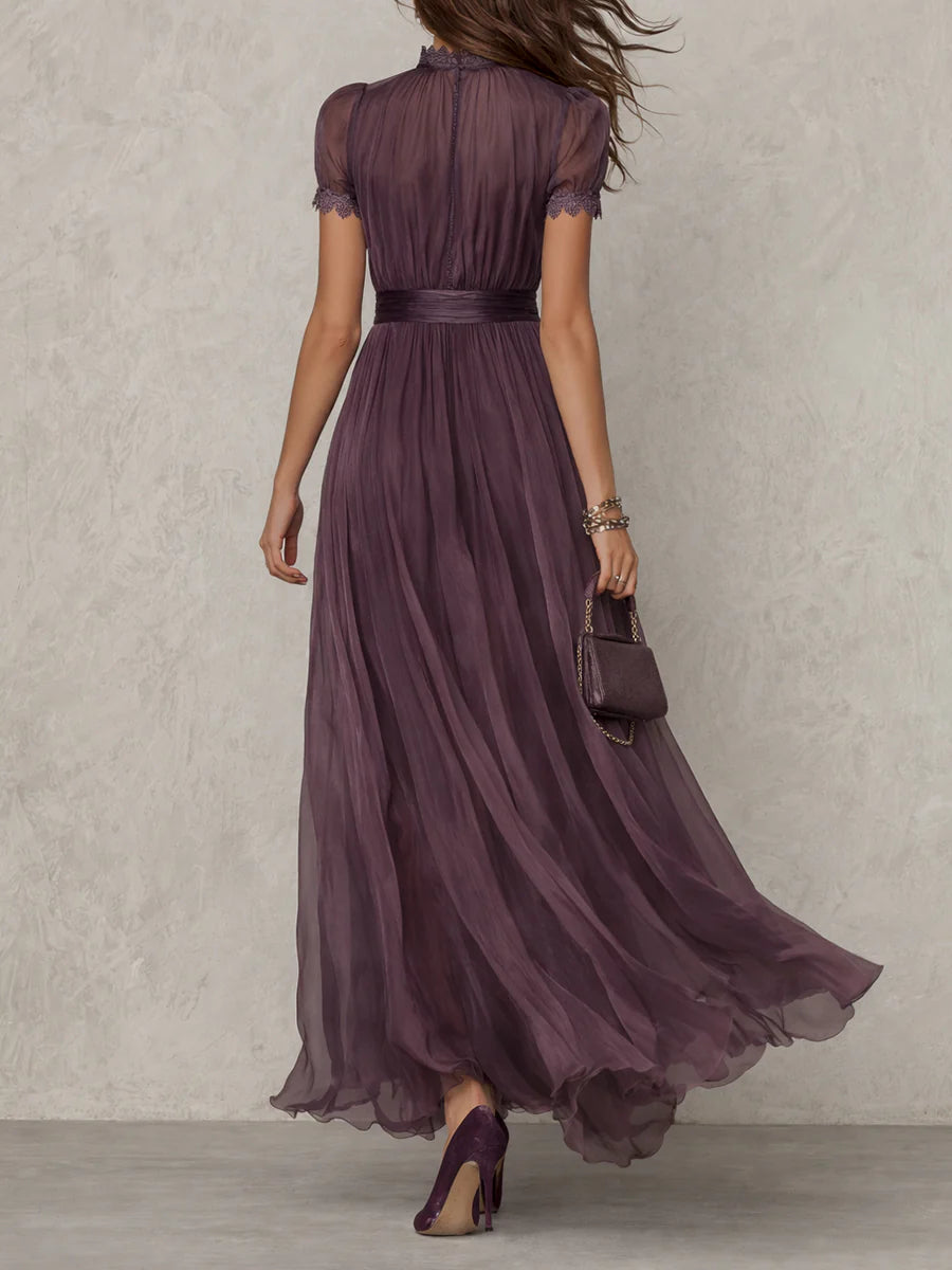 Women's Vintage V-Neck Summer Dress – Flowy Day Dress