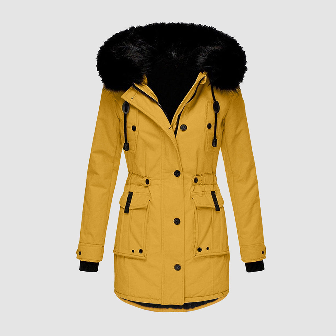 Women's Quilted Winter Coat – Hooded Padded Longline Jacket