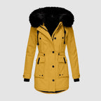 Women's Quilted Winter Coat – Hooded Padded Longline Jacket