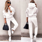 Women's Oversized Jogger Tracksuit Set – Hooded Top High Waist Pants Set