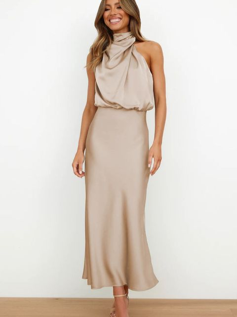 Women's Bodycon Off-Shoulder Maxi Dress – Formal Evening Gown