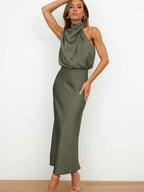 Women's Bodycon Off-Shoulder Maxi Dress – Formal Evening Gown