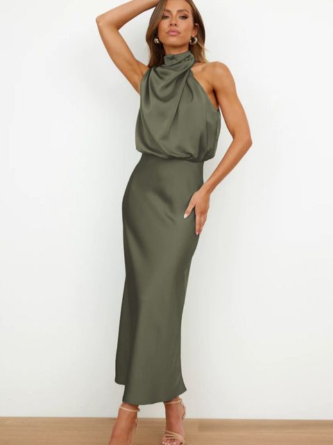 Women's Bodycon Off-Shoulder Maxi Dress – Formal Evening Gown