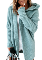 Women's Oversized Longline Cardigan – Relaxed Sleeve Knit Cardigan