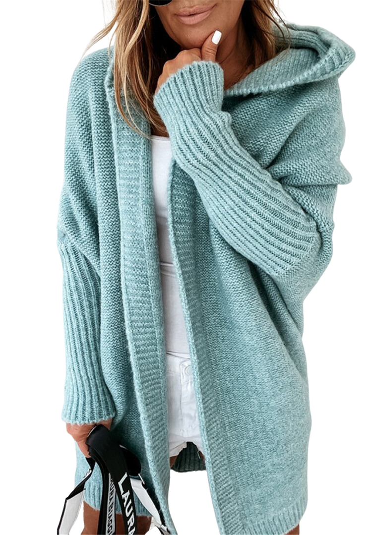 Women's Oversized Longline Cardigan – Relaxed Sleeve Knit Cardigan