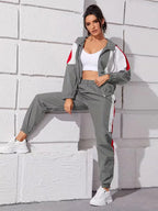 Women's Zip-Up Lounge Set – Hooded Legging Two-Piece Set