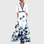 Women's Belted Floral Midi Dress – Garden Party Occasion Dress