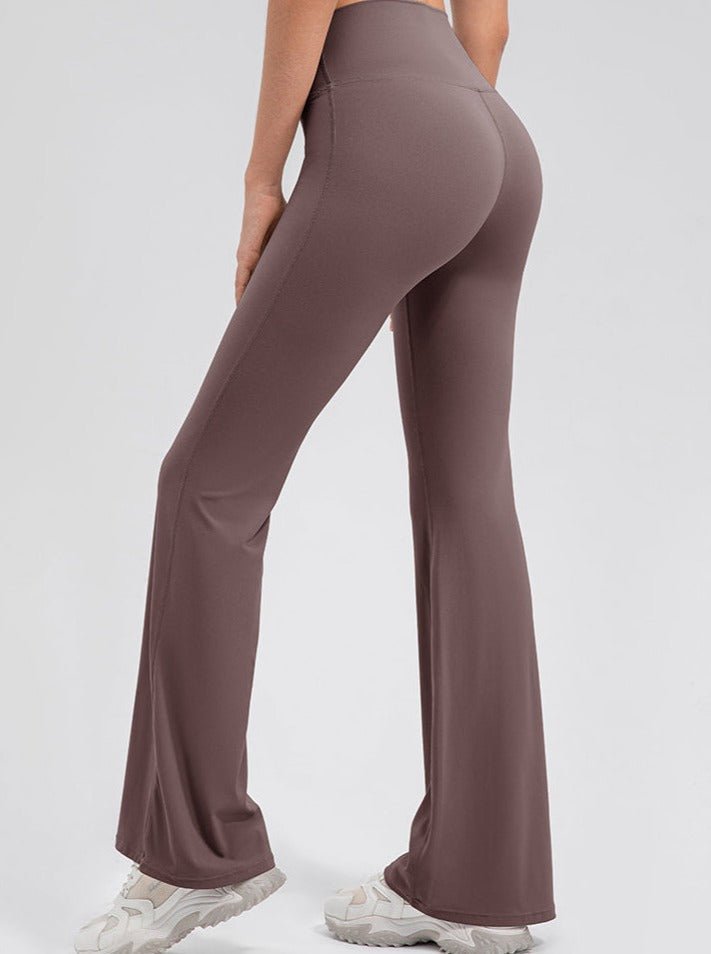 Women's High Waisted Micro Flare Leggings – Stretch Casual Yoga Leggings