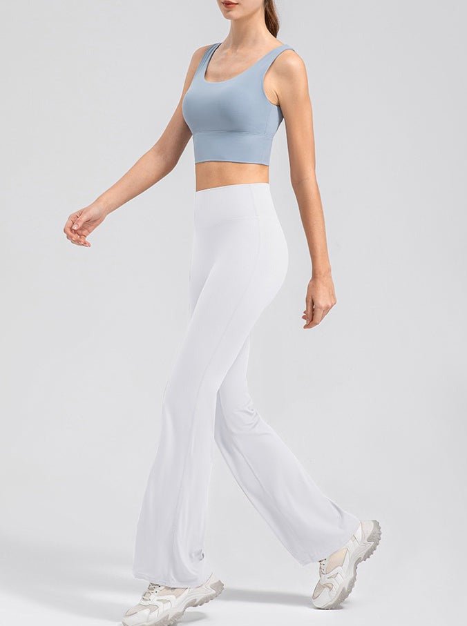 Women's High Waisted Micro Flare Leggings – Stretch Casual Yoga Leggings