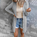 Women's Lightweight Button Cardigan – Airy Layering Cardigan