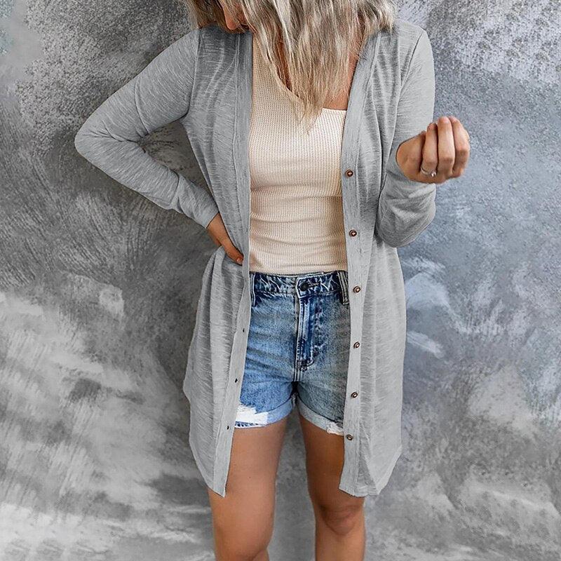 Women's Everyday Knit Cardigan – Lightweight Button Front Cardigan