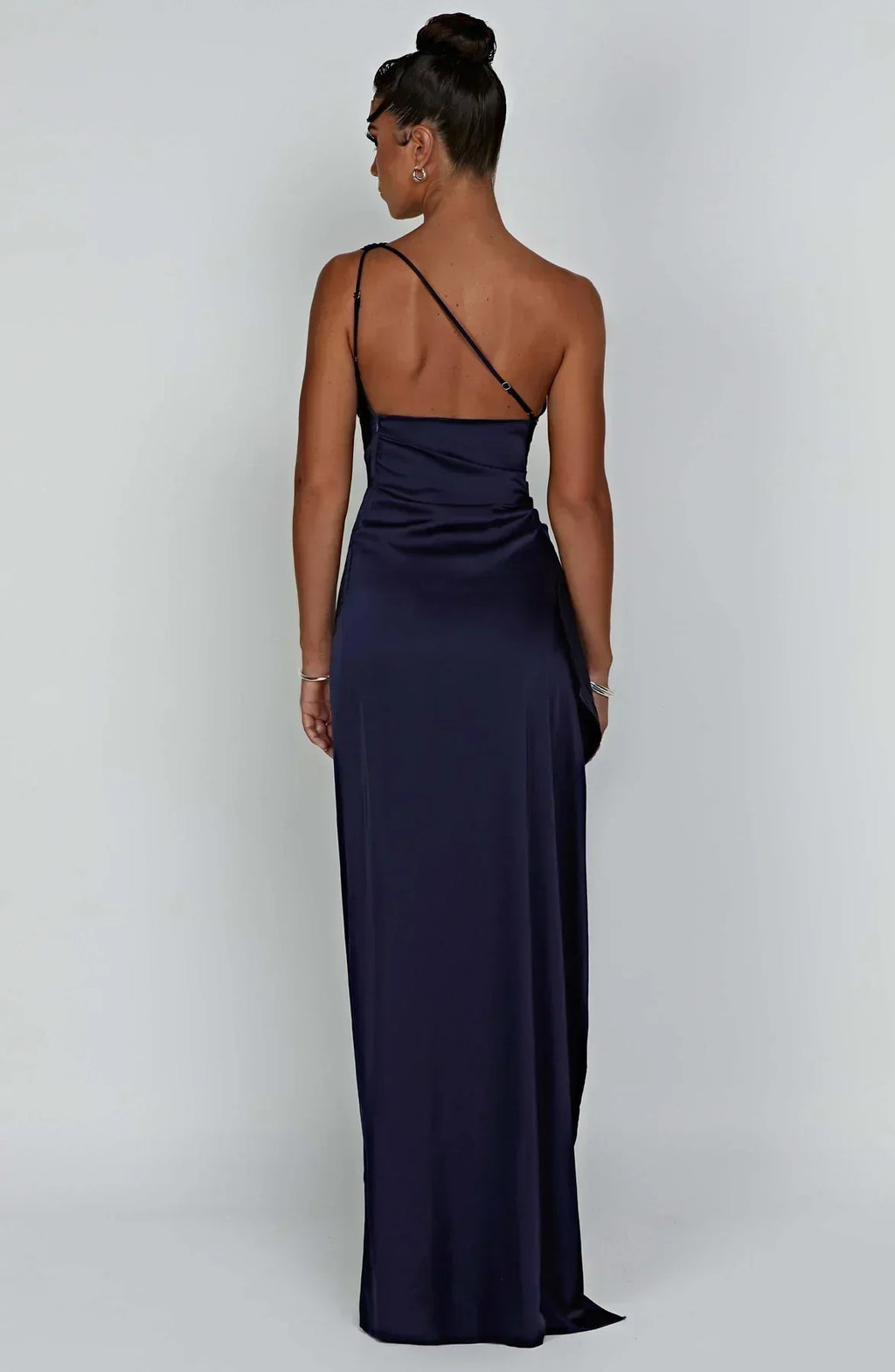Women's High Slit One Shoulder Gown – Formal Evening Maxi Dress