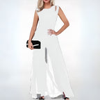 Women's Relaxed Occasion Jumpsuit – Sleeveless Flowy Wide Leg Jumpsuit