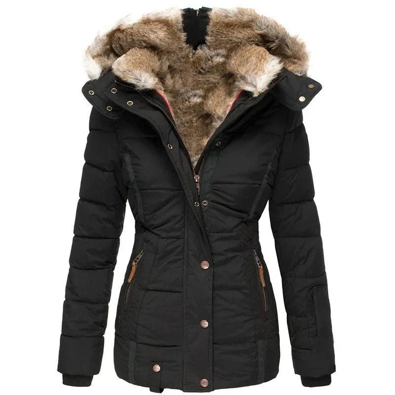 Women's Faux Fur Parka – Hooded Winter Jacket