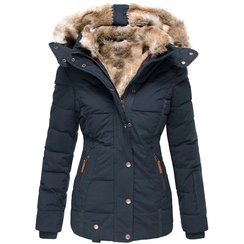 Women's Faux Fur Parka – Hooded Winter Jacket