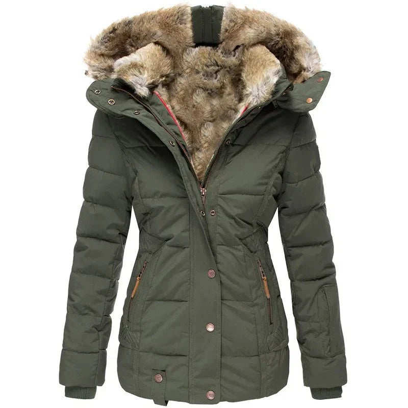 Women's Faux Fur Parka – Hooded Winter Jacket
