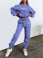 Women's Graphic Sweat Set – Oversized Wide Leg Lounge Co-Ord