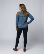 Women's Vintage Nordic Sweater – Icelandic Pattern Crew Neck Pullover