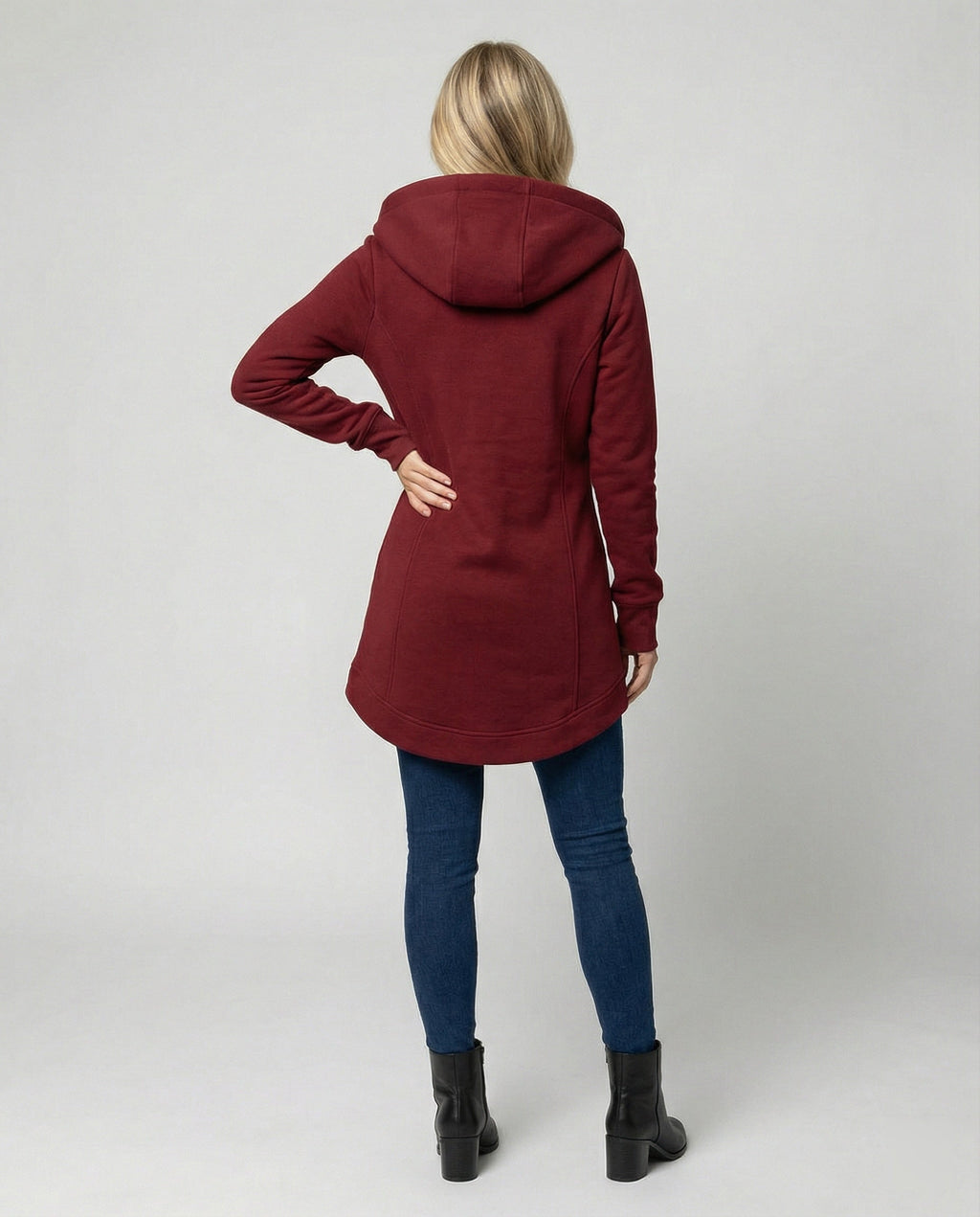 Women's Hooded Tailored Winter Jacket – Structured Cold Weather Coat