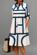 Women's Flowy Midi Occasion Dress – Draped Day-to-Evening Dress