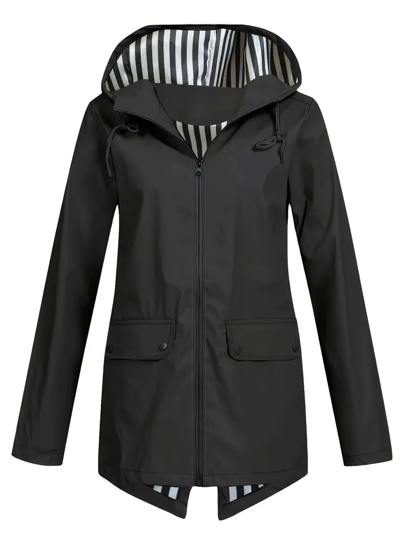 Women's Wind Resistant Hooded Jacket – Lightweight Outdoor Windbreaker