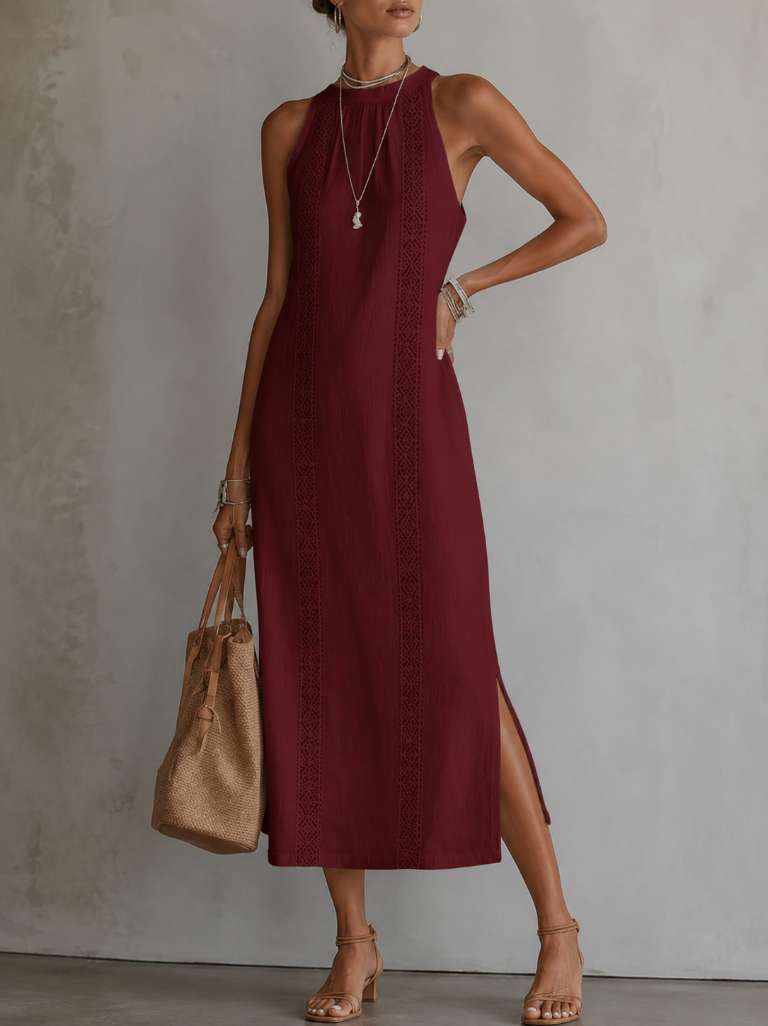 Women's Embroidered Shirt Dress – Relaxed Pocket Flowy Dress