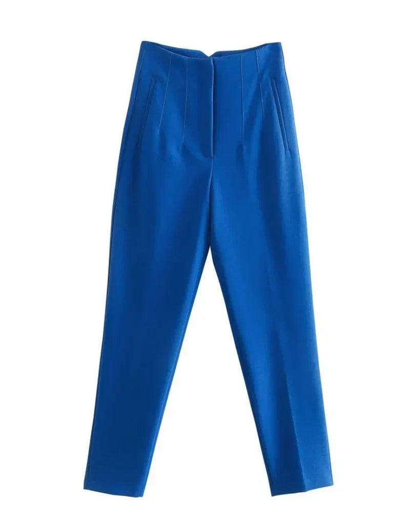 Women's Wrinkle Resistant Dress Pants – Tailored Straight Leg Trousers