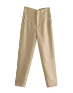 Women's Wrinkle Resistant Dress Pants – Tailored Straight Leg Trousers