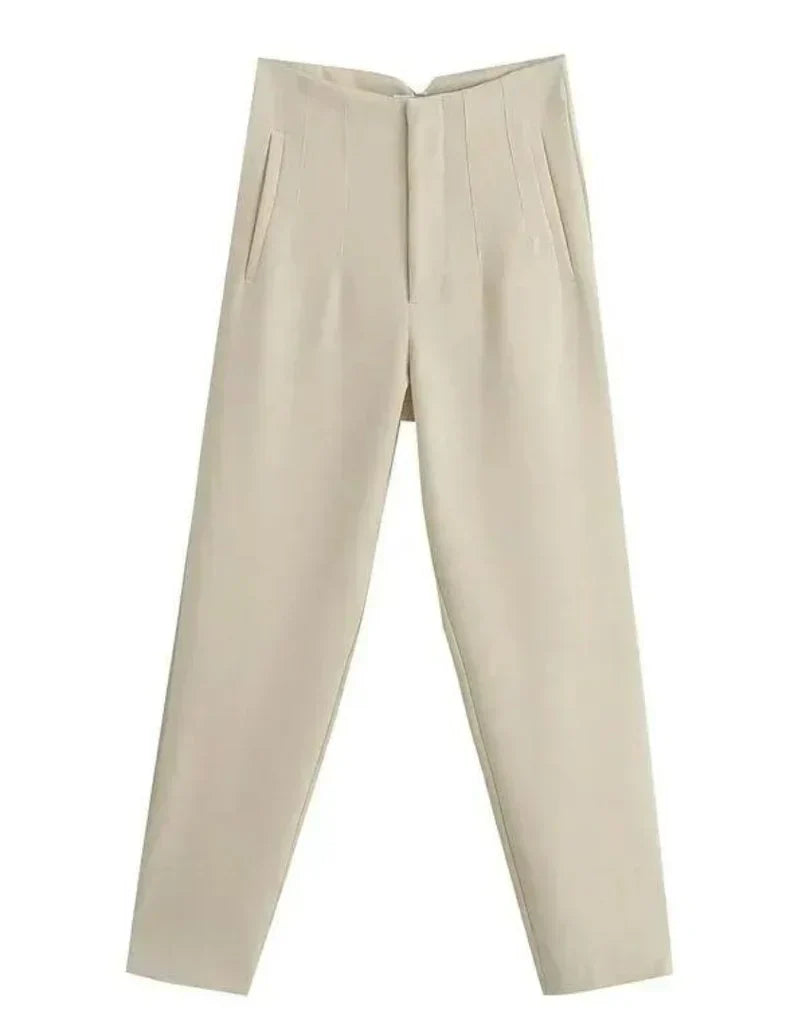 Women's Wrinkle Resistant Dress Pants – Tailored Straight Leg Trousers