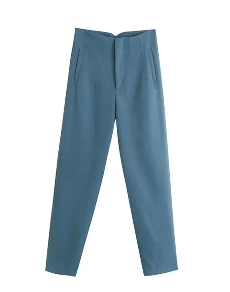 Women's Wrinkle Resistant Dress Pants – Tailored Straight Leg Trousers