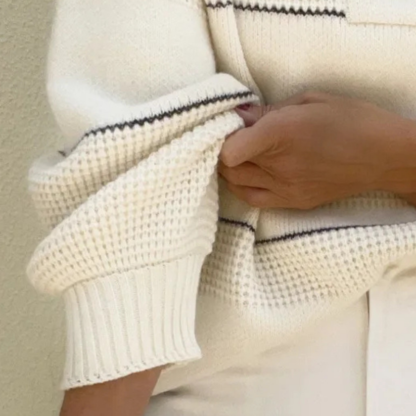 Women's Crew Neck Knit Sweater – Relaxed Long Sleeve Pullover