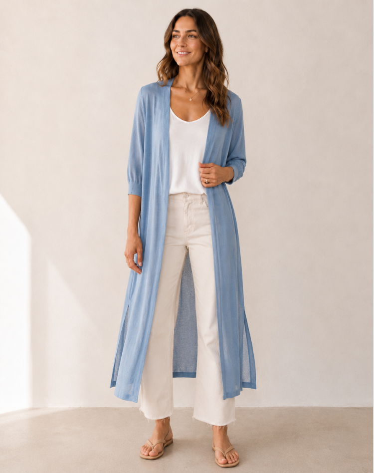 Women's Open Front Duster Cardigan – Long Soft Knit Cardigan